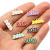 20pcs Enamel Fish Year Number 2026 Charms Pendant DIY Jewelry Making Craft Accessories for Earrings Necklace Bracelet Keychains