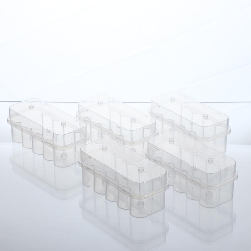 3/5/7/10Ml 10-Slot Vial Storage Case Plastic Clear Microtube Storage Box Stackable Freezer Tube Box Diabetic Supplies