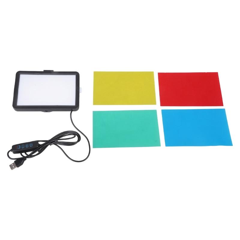 Светодиодный осветительный комплект 2700-6000K, регулируемый, USB, фотоосвещение, опциональные мини-штативы, с 4 цветными фильтрами, 6/8 дюйма 6 inches