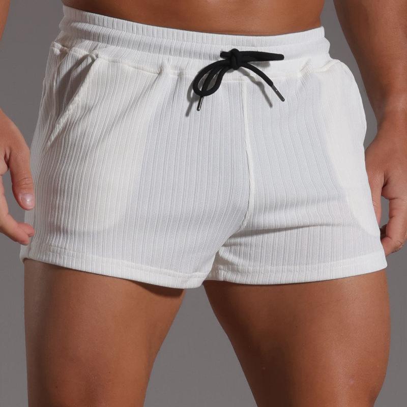 

2026 Quick-Dry Vertical Stripe Ultra-Short Pants for Men, Sports, Casual, Fitness, 2-Point Pants, Beach Pants 2XL білий