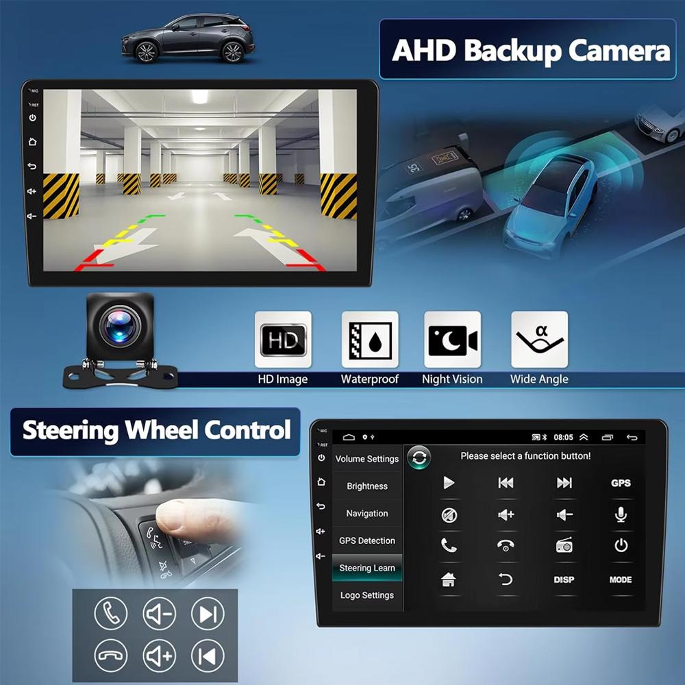 7 Inch 2 Din Android 14 Auto Car Radio Multimedia Video Universal Stereo Carplay GPS For Volkswagen Nissan Hyundai Kia Toyota