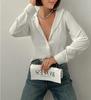 Spring And Summer Long Sleeved Shirt V-neck Versatile Printed Women's Top