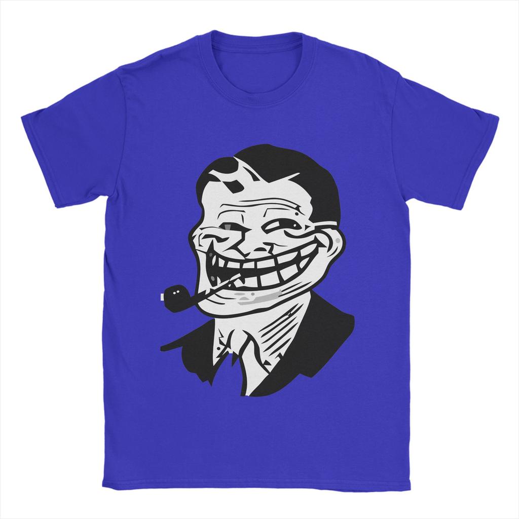 Unisex Trollface Meme Graphic T Shirt Pure Cotton Clothes Novelty Short Sleeve O Neck Tee Shirt Gift Idea TShirts