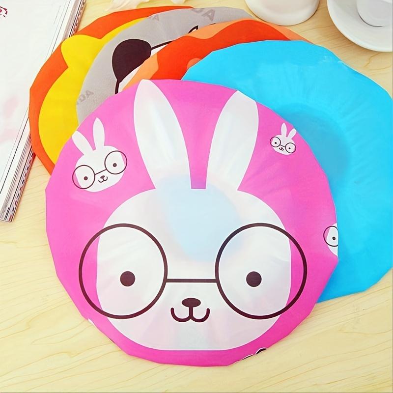 Reusable Cute Cartoon Shower Cap - Waterproof EVA Hair Cover for Hair Protection, Travel Essential