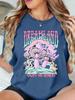 Dreamland Enjoy The Moment Printed TShirt Womens Basics Soft T Shirts Loose ONeck Short Sleeve Tops Summer Comfortable Clothes