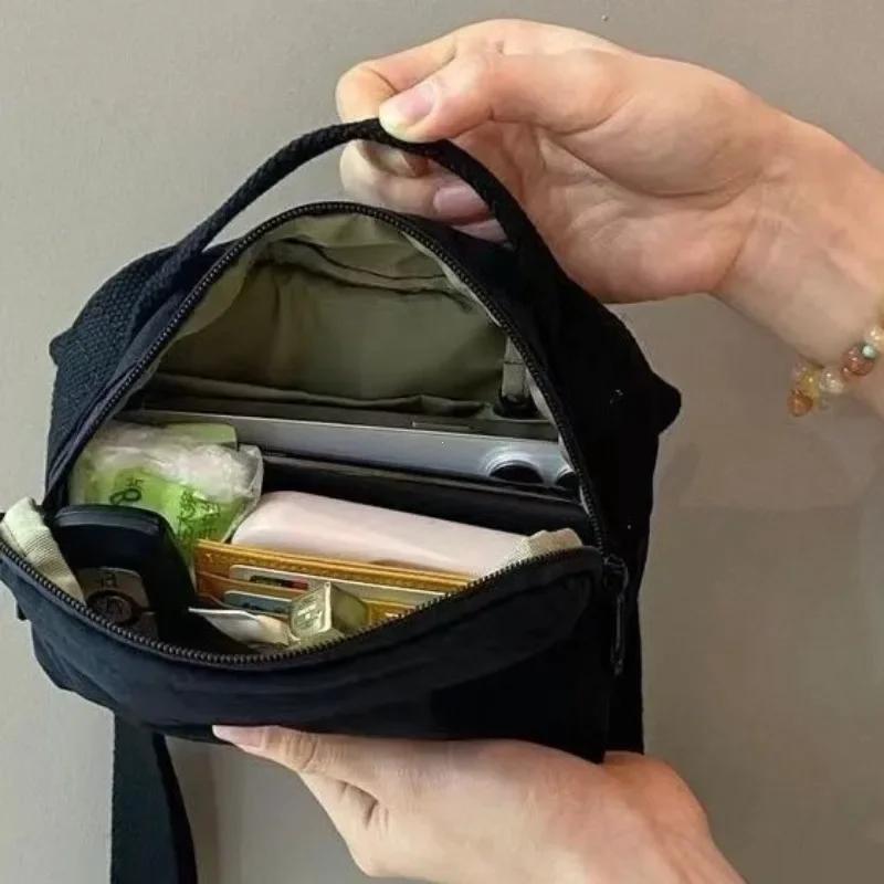 

Colored Nylon Canvas Small Square Bag Waterproof Lightweight Casual Single Oulder Slant Cross Mobile Phone Bag