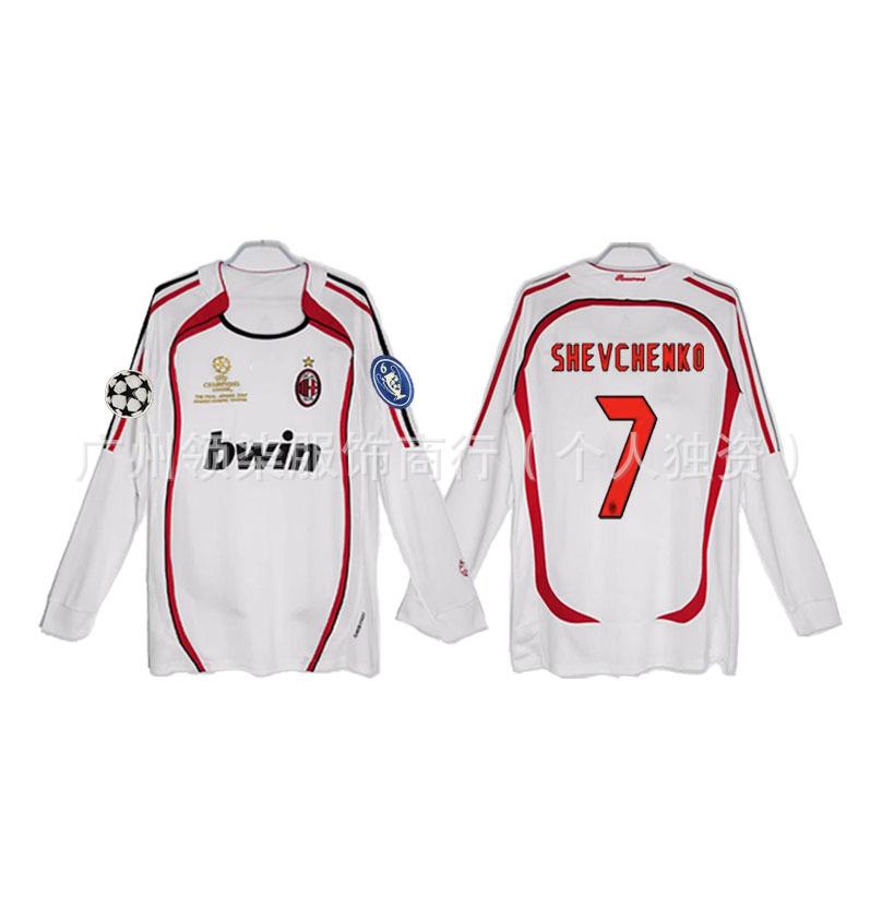 AC Milan retro jersey 0607 season Kaka Maldini Ronaldini Ronaldinho Pirlo collector's edition football jersey