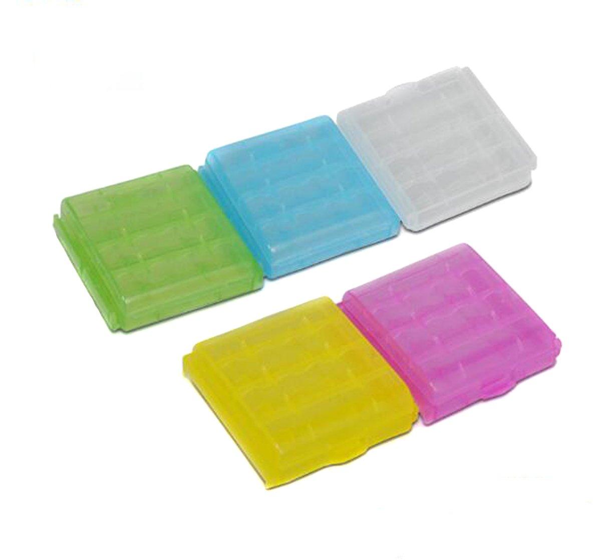 5 портативных пустых разноцветных коробок для хранения - Пластиковые кейсы AAAAA Органайзеры для предотвращения перекатывания (Случайный цвет)