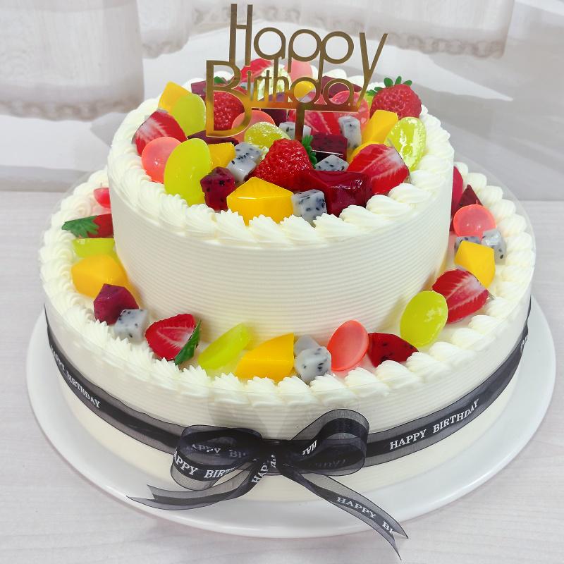 2025 Europäisches zweistöckiges Obstkuchenmodell für Ausstellungszwecke