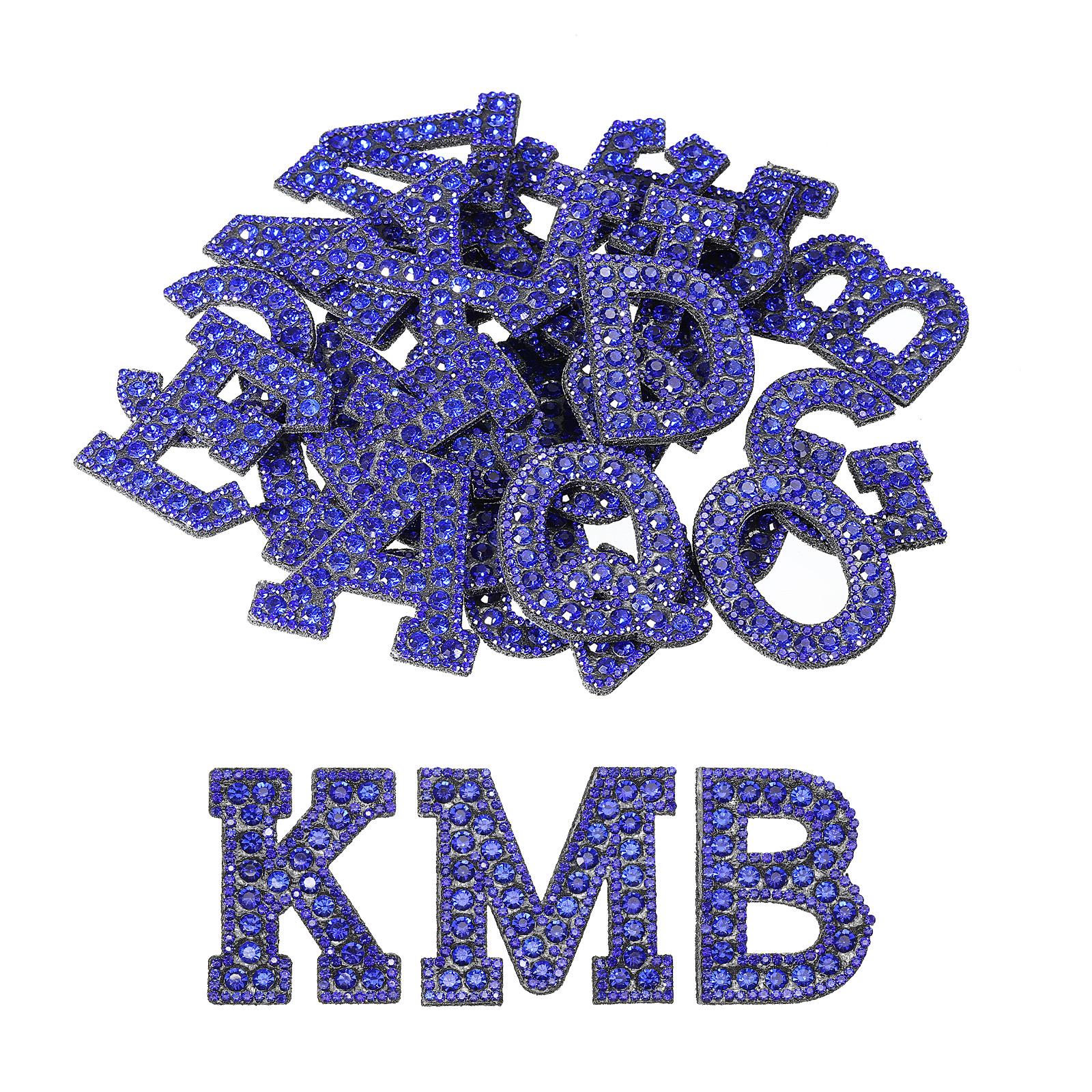 

Термонаклейка Декоративная А-Я Блестящая Аппликация Алфавита Стразы Английская Буква для DIY Ремонта Одежды Шляп Сумок Набор из 26 штук темно-синий