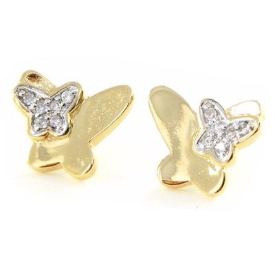 [D6766] - Gold Plated 'Butterflies of Happiness' Earrings