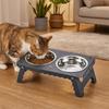 Foldable Dog Water Food Bowl Tilted Bracket Elevated Cat Feeder Healthy Feeding