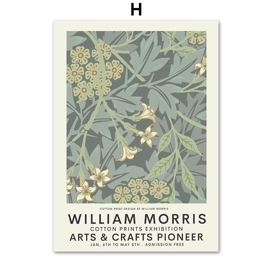 William Morris Museum Utställning Galleri Väggkonst Nordiska affischer Dukmålning Och tryck Väggbilder för vardagsrumsinredning