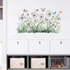 Spring Flowers Window Clings Garden Wildflower Butterflies Glass Sticker Reusable Static Decals for Living Room Home Office