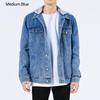 Jeans Jacket for Men with Hooded Denim Jacket Korea Fashion