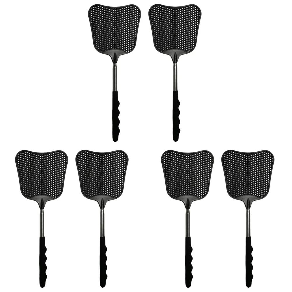 2/6 Confezioni Schiaccia mosche telescopici Manico lungo Schiaccia zanzare mosche Trappola Schiaccia mosche manuale Repellente per insetti Schiaccia insetti Estendibile 65cm