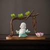 Zen Style Natural Wood Root Carving Ornament: Living Room Decoration & Bracelet Display Stand