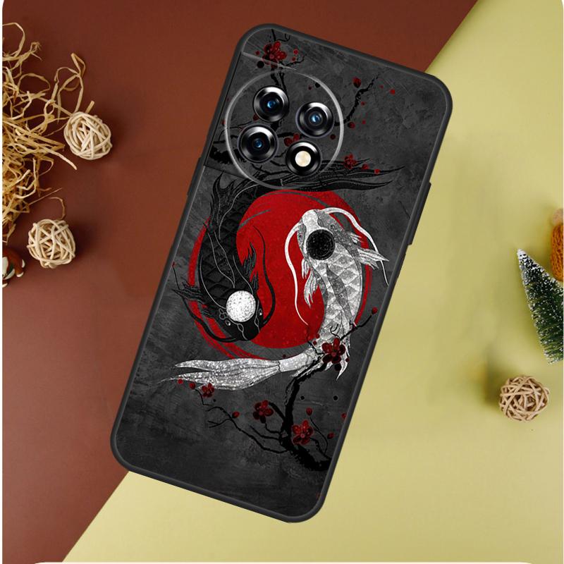 Koi Fish Yin Yang Art For OnePlus Nord CE 4 3 2 Lite N20 N30 9 10 Pro 8T 9RT 10T 10R 13R 12R 11 12 13 Phone Case