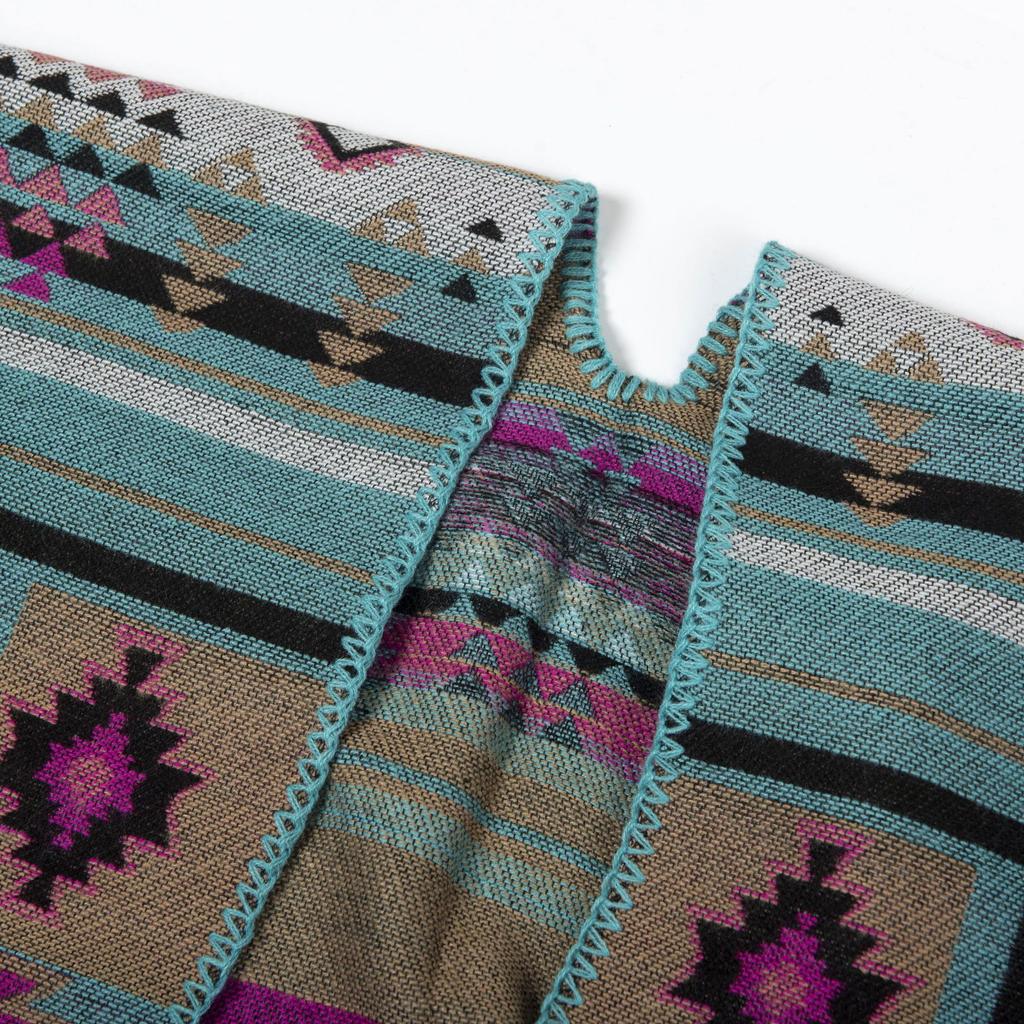 Double-Sided High-End Retro Exotic Ethnic Style Shawl With Women'S Scarf Women'S Simple Warm Cape