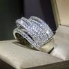 Exaggerated Micro-Inlaid Zircon Ring For Women, Personalized Avant-Garde Ring Full Of Diamond Jewelry