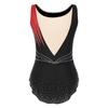 Women Shiny Rhinestone Ballet Dance Leotard Rhythmic Gymnastics Athletic Activewear Competition Costume Sheer Mesh Bodysuit