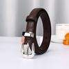 New Leather Belt Women'S Korean Version Trend Simple And Versatile First Layer Cowhide Needle Buckle Decorative Thin Belt