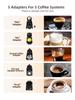 HiBREW Çoklu Kapsül Kahve Makinesi, Sıcak/Soğuk Dolce Gusto Süt Nespresso Kapsül ESE Pod Çekilmiş Kahve Kafeterya 19Bar 5'i 1 Arada