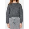 Ecru Wide Fit Weicher, strukturierter Basic-Strickpullover Twoaw23kz00185