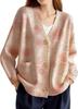 Shengmiao Women's 3D Print Cardigan: 2026 Early Spring/Autumn Knitwear