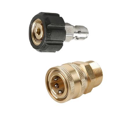 Zestaw adapterów do myjek ciśnieniowych M22-14 mm obrotowy do 3/8 cala, zestaw szybkozłączek 2, mycie szyb samochodowych