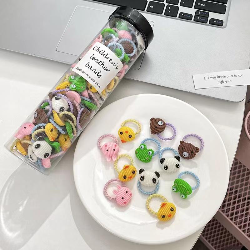 20PCS Box Baby Girls Mini HairBands Ponytail Holder Tie Rope Fashion Hair Accessories Candy Colors Hair Ties