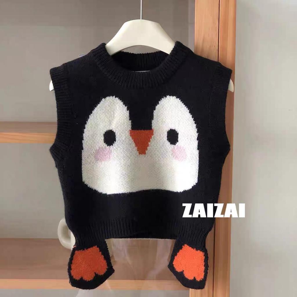 Kids Winter Fleece Hoodie with Cute Penguin Print for Boys and Girls