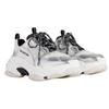 Triple S Textile, Artificial Leather Low Top Casual Shoes Women's Silver 524039W2FWM8191