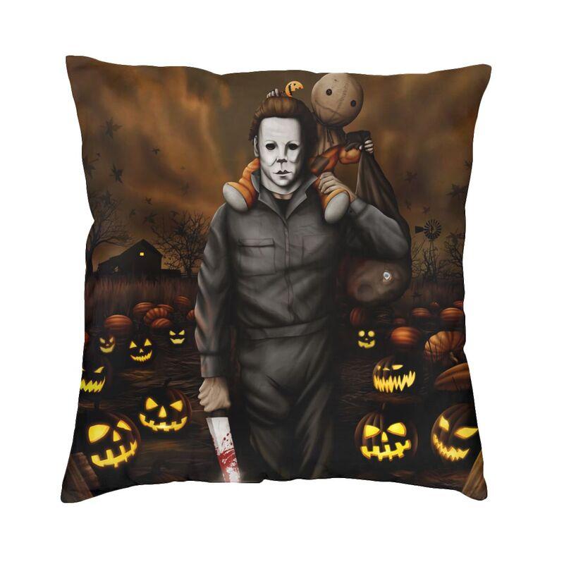 Stripes And Bats Nordic Throw Pillow Cover Home Decor Goth Occult Witch Halloween Chair Cushion Xcm Decorative Cushions
