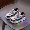 Autumn 2025 Kids' Light-Up Velcro Sneakers - Non-Slip Cartoon Design for Boys & Girls