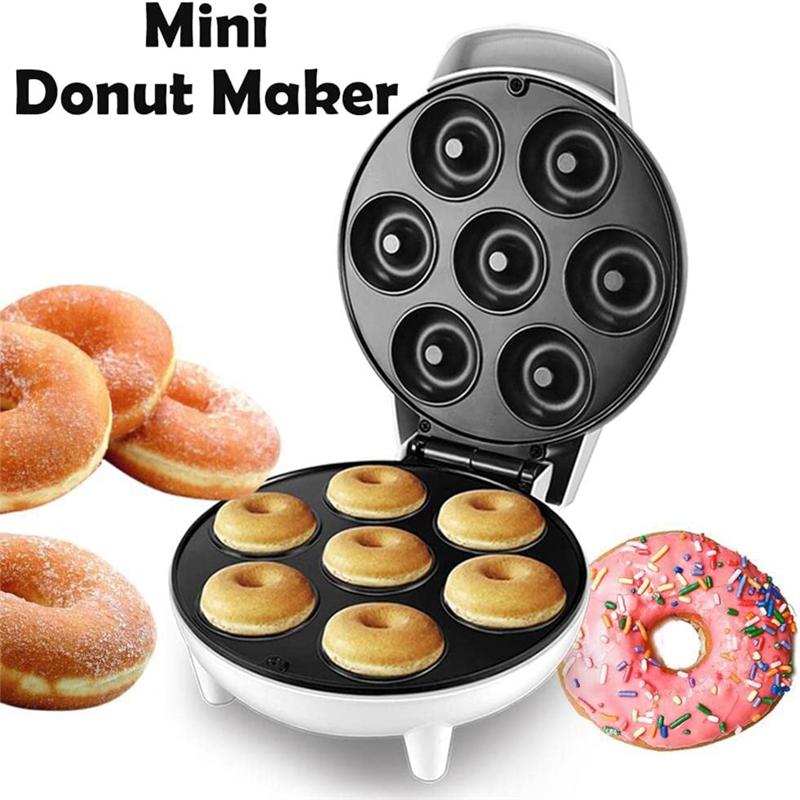 ABBY-1 Piece Mini Donuts Machine Donut Maker Machine DIY Home Use Mini Doughnut Maker 220V Black EU Plug