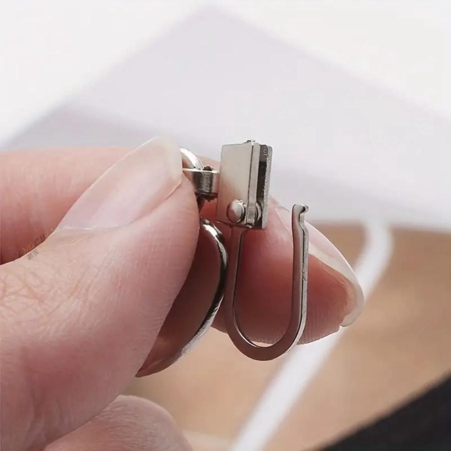 5 pçs costura zíperes extrator cabeça forma do coração destacável metal zíper slider kits de reparo para sacos mochila casaco zíper puxar guia