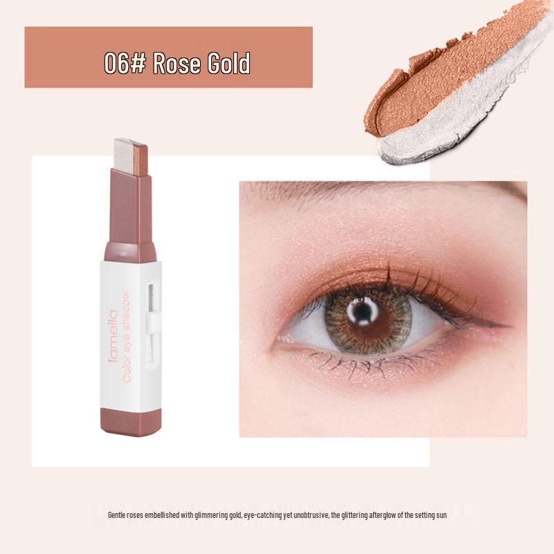 LaMeila Velvet Gradient Dual-Color Eyeshadow Stick – Smudge-Proof & Easy Molding 2.2g