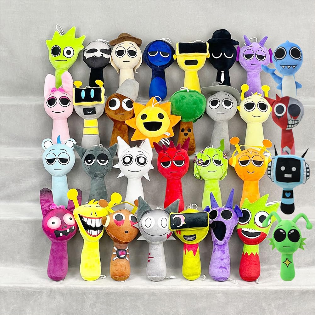 Set of 5 Splunky Plush Dolls, Character Singing Monsters, Horror Game Toys, Moe Merchandise, Cute Room Decorations, BirthdayChristmas Gifts for Kids
