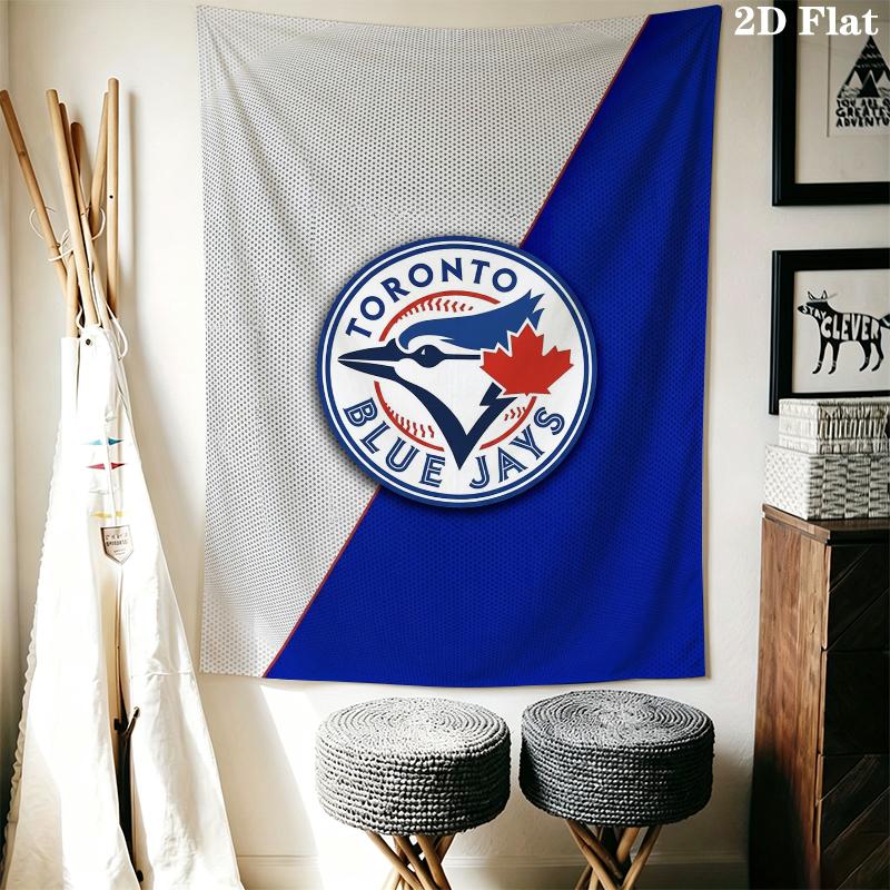 Toronto Blue Jays Wall Tapestry Aesthetic Wall Hanging Printed Fabric Blanket Decorative Tapestries for Bedroom Living Room Home Decor