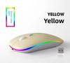 Rechargeable Wireless Bluetooth Mouse, Silent LED Optical Computer Mouse, Ergonomic Laptop Mouse for Gaming, 1600 DPI