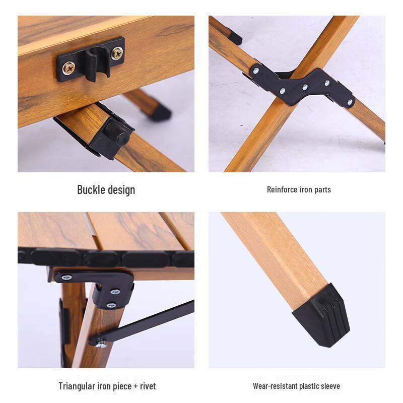 OEING Portable Folding Egg Roll Camping Table