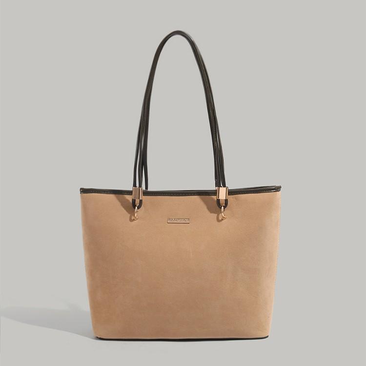 

2024 New Niche Casual Commuter Versatile Women s Bag Large Capacity Simple Tote Bag Fashionable High-end Feel Shoulder Bag коричневый