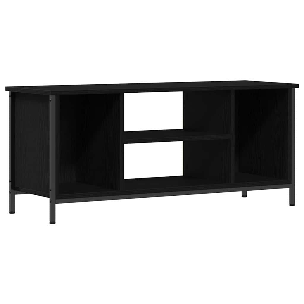 TV Cabinet in Black Oak Look 102 x 35 x 45 cm Engineered Wood