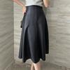 PU Leather Skirt Autumn High Waist A-line Fashion Big Swing Umbrella Skirt Mid-length Skirt