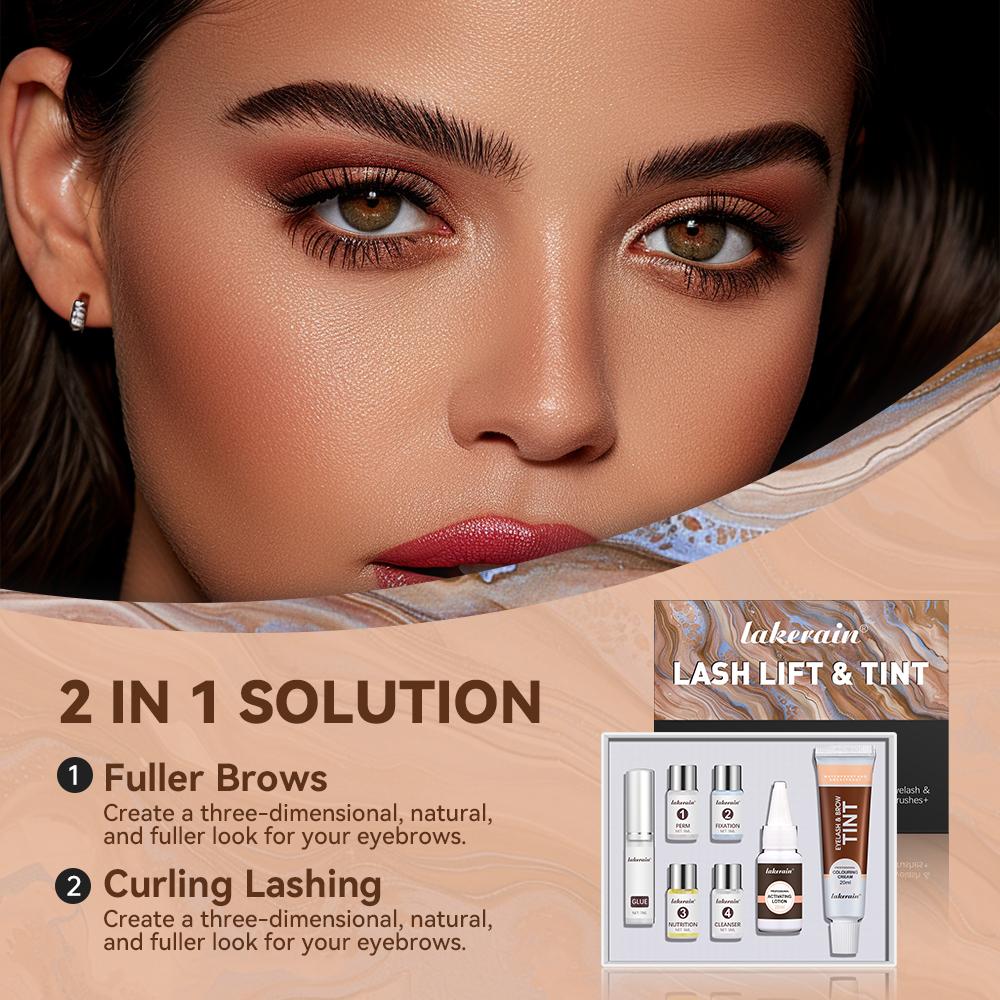 Lash Lift and Tint Kit Semi-permanent Brow Professional Brow Lamination Eyelash Lifting Perming Lashes Dye Eyelash Eyebrow Makeu