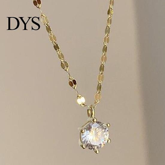 Rhinestone Women Necklace Luxurious High-end Shiny Geometric Neck Chain Female Jewelry Pendant