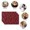 Christmas Placemats Dining Table Festive Holiday Decoration Snowflakes Tree Designs Dining Mats for Xmas Party Family Dinner
