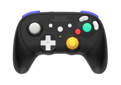 RETRO FIGHTERS BattlerGC Pro Wireless Controller, kompatibel mit Nintendo und PC, Dual Wireless, ausgestattet mit Hall-Effekt-Stick-Schalter, Schwarz