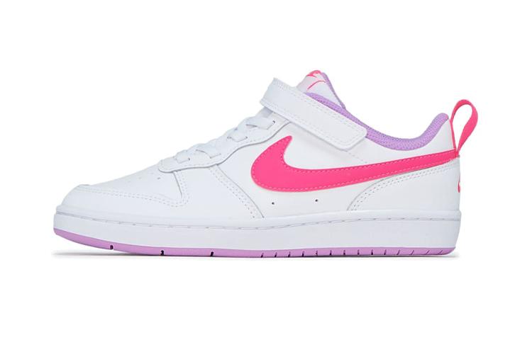 Nike Court Borough Low 2 White Fuchsia Glow PS BQ5451-111 28